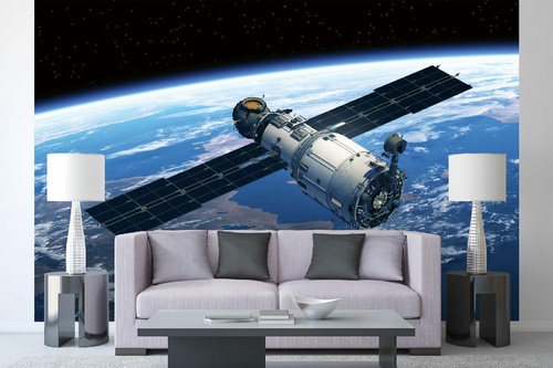 Vlies Fototapete - Satelliten-Raumstation 375 x 250 cm